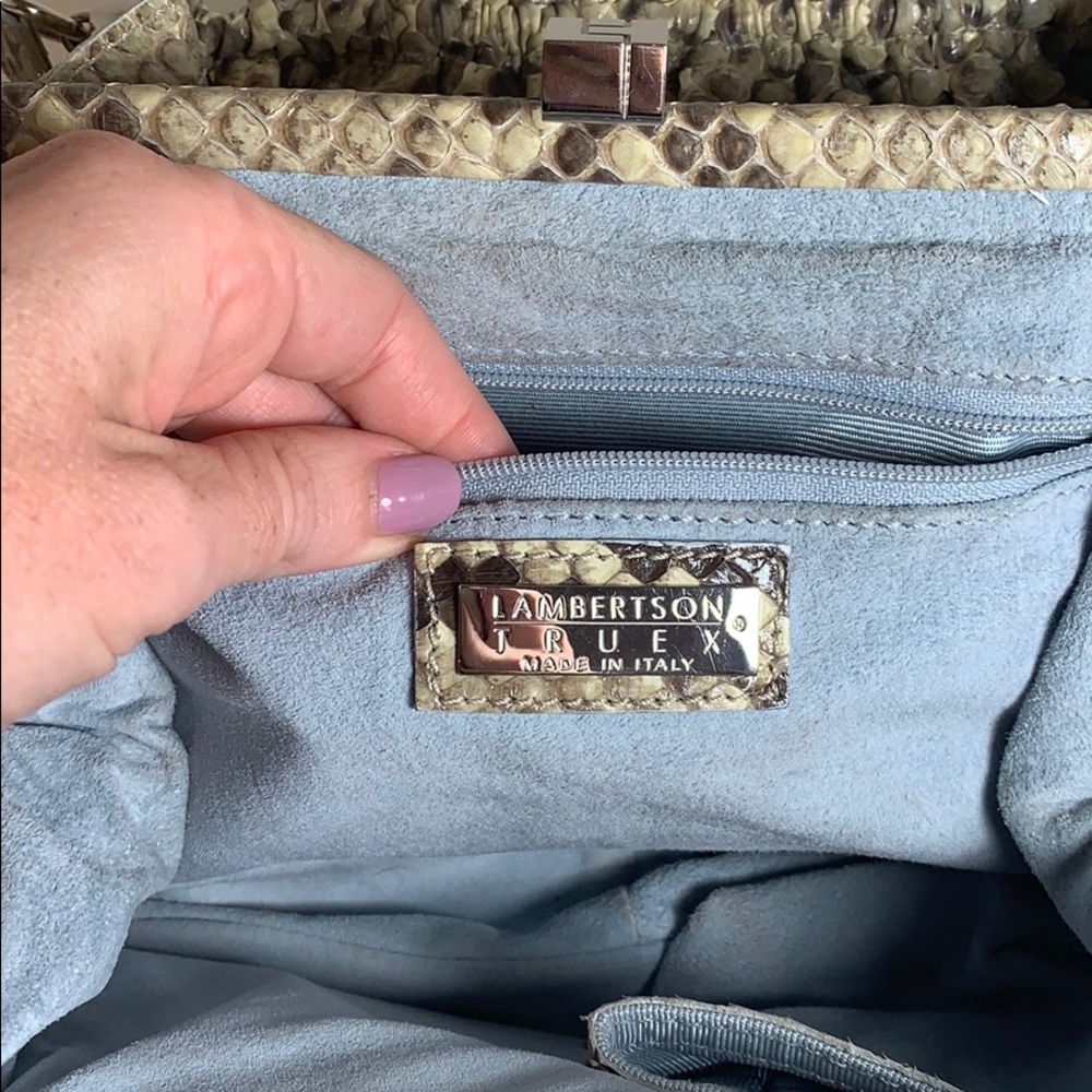 Lambertson Truex Python Handbag - image 4